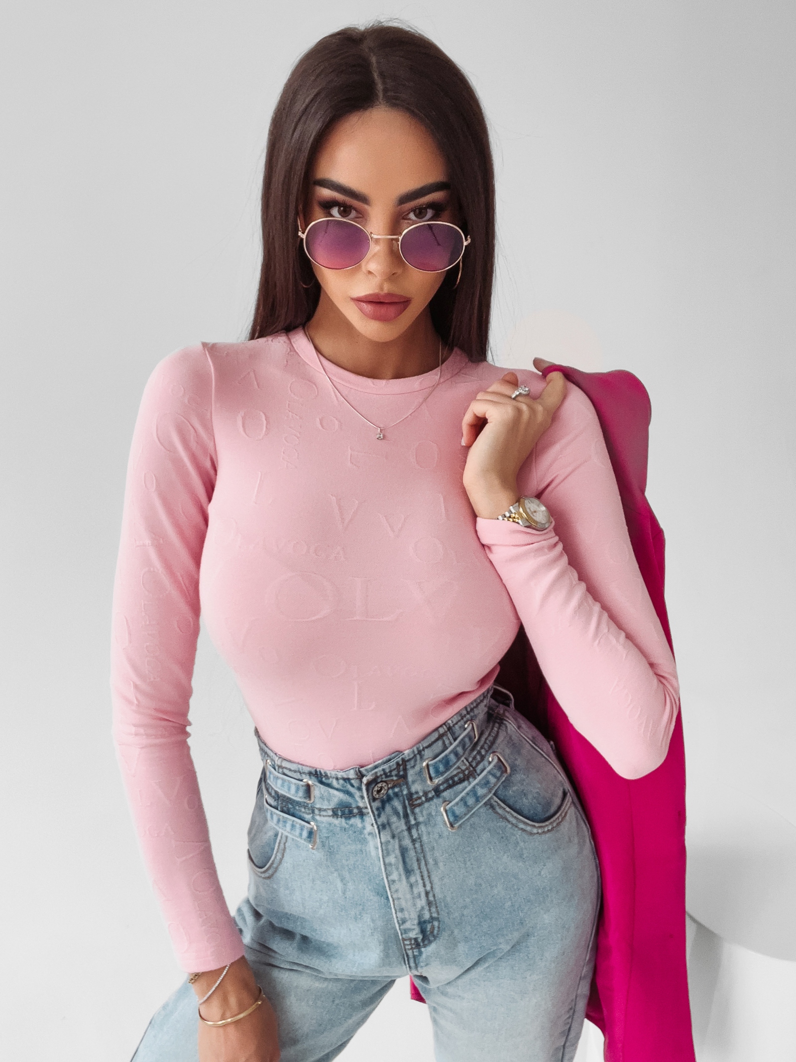 Body dopasowane Yoland Ola Voga pudrowy róż Body dopasowane Yoland Ola Voga pudrowy róż