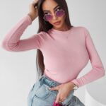 Body dopasowane Yoland Ola Voga pudrowy róż