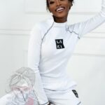 Komplet prążkowany Laki Satempli biały