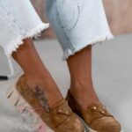 Mokasyny na platformie Elisa karmelowe