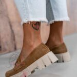 Mokasyny na platformie Elisa karmelowe