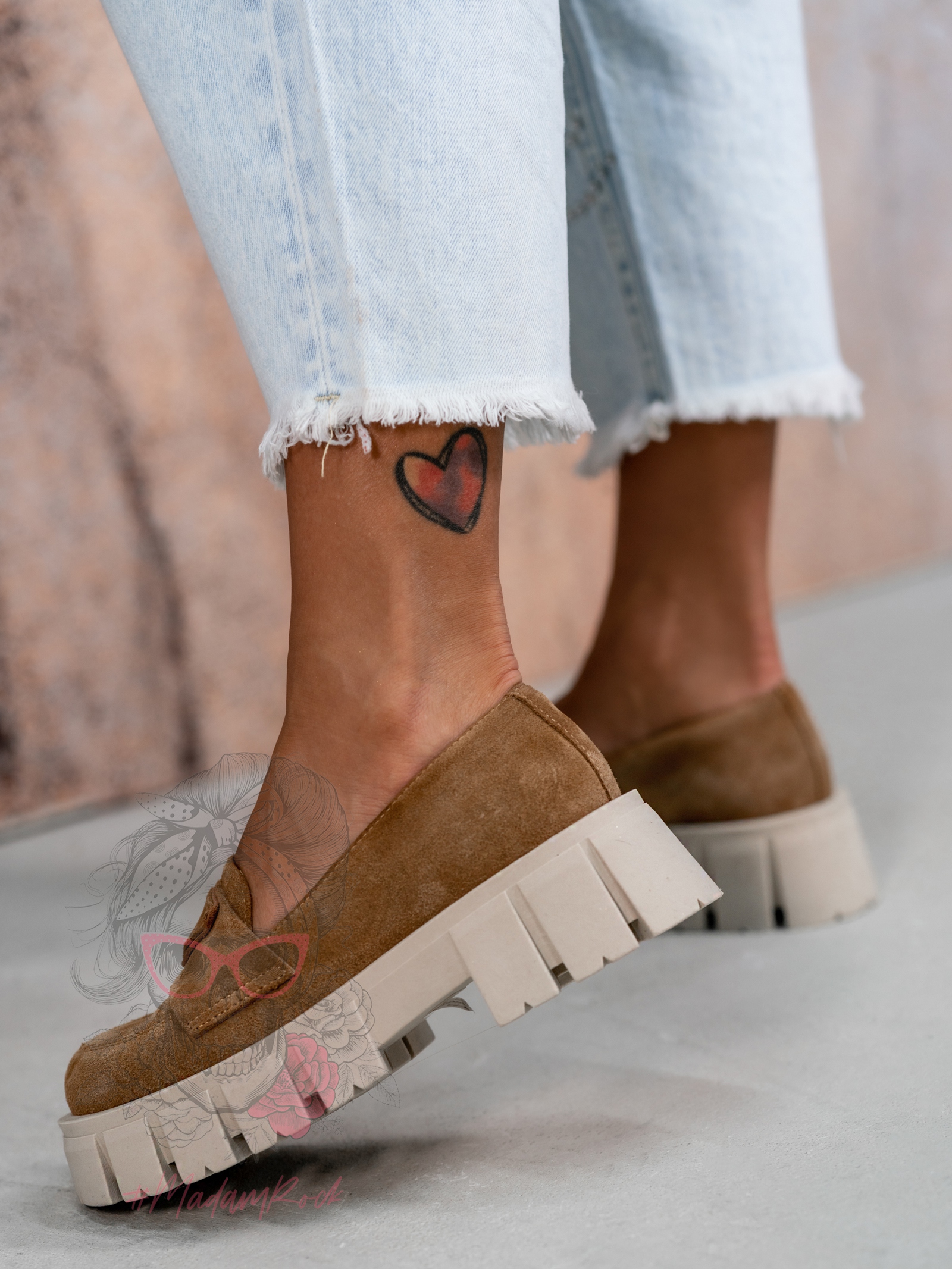 Mokasyny na platformie Elisa karmelowe Mokasyny na platformie Elisa karmelowe