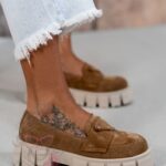 Mokasyny na platformie Elisa karmelowe