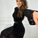 Komplet prążkowany Gefis czarny