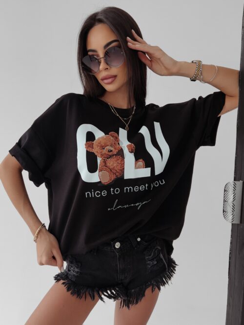 T-shirt oversize Marma Ola Voga czarny