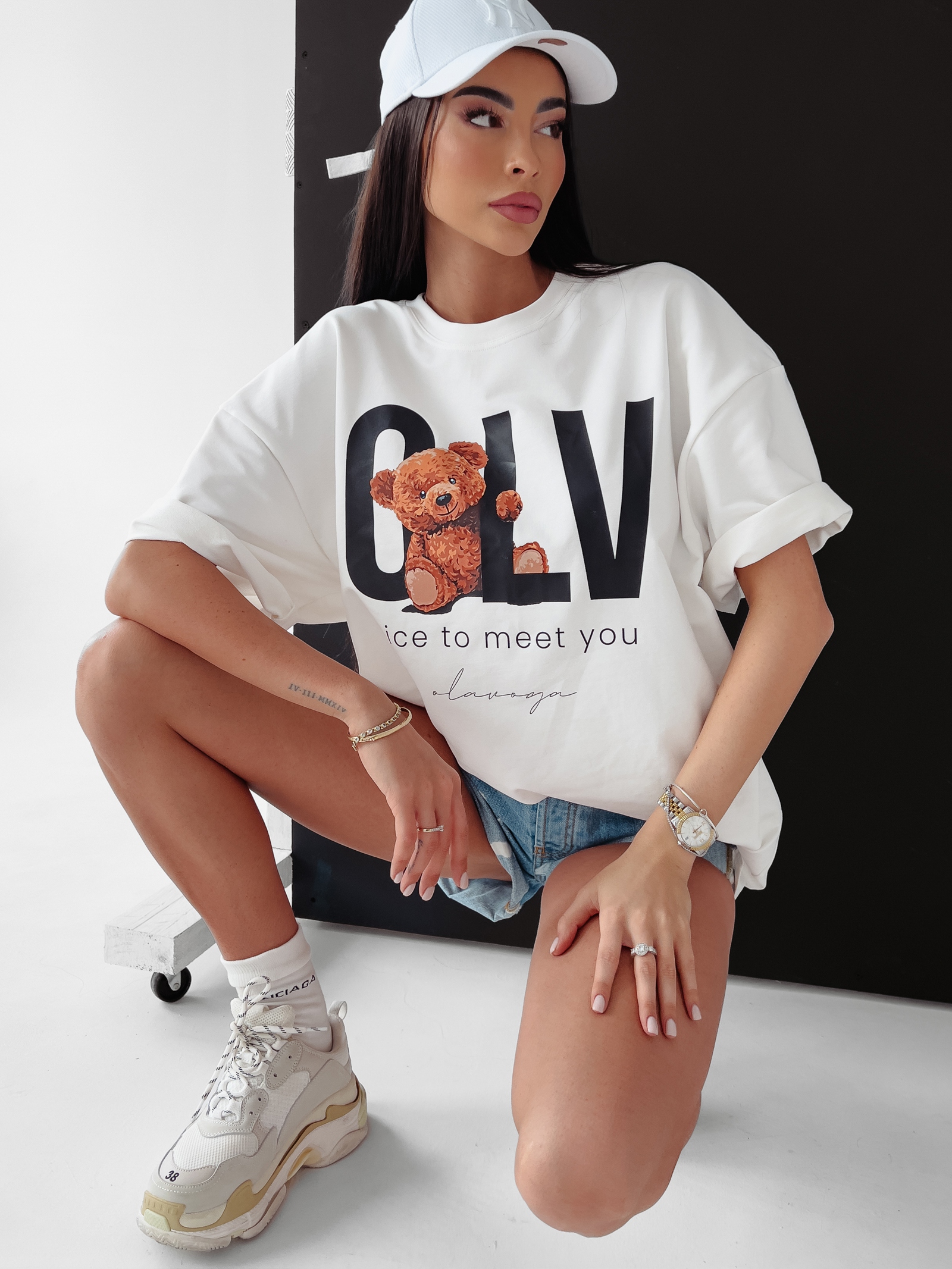 T-shirt oversize Marma Ola Voga ecru