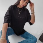 T-shirt bawełniany Timi Ola Voga czarny