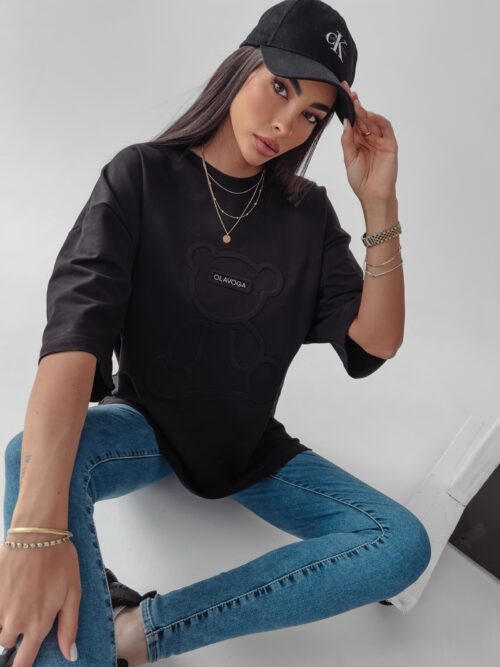 T-shirt bawełniany Timi Ola Voga czarny