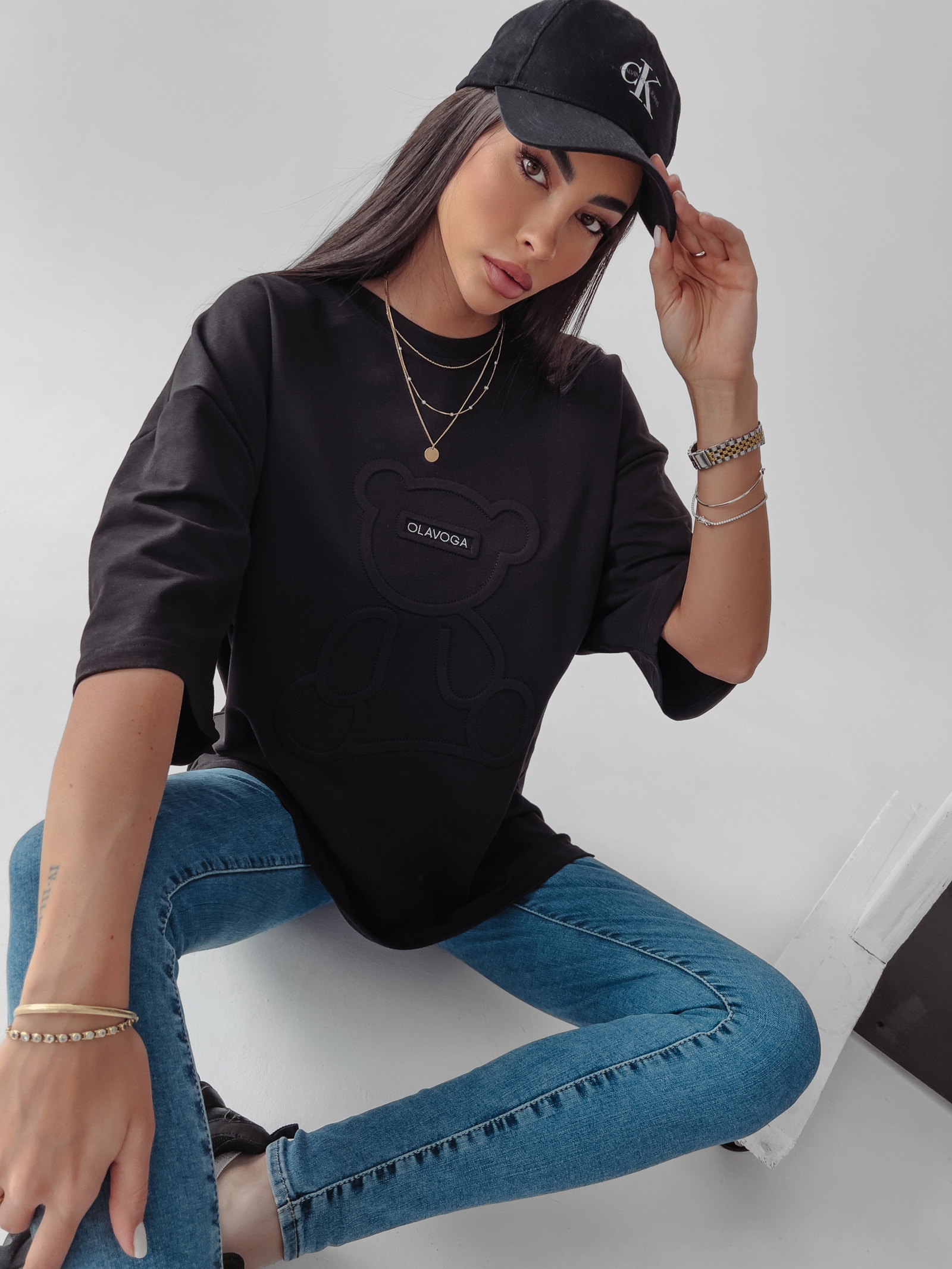 T-shirt bawełniany Timi Ola Voga czarny