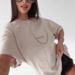 T-shirt bawełniany Timi Ola Voga beżowy