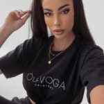 T-shirt bawełniany Roma Ola Voga czarny