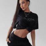 T-shirt bawełniany Roma Ola Voga czarny