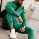 Komplet męski casualowy Paul zielony