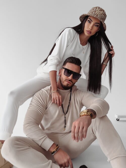 Komplet męski casualowy Paul beżowy