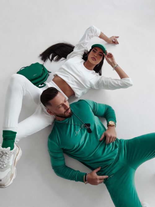 Komplet męski casualowy Paul zielony