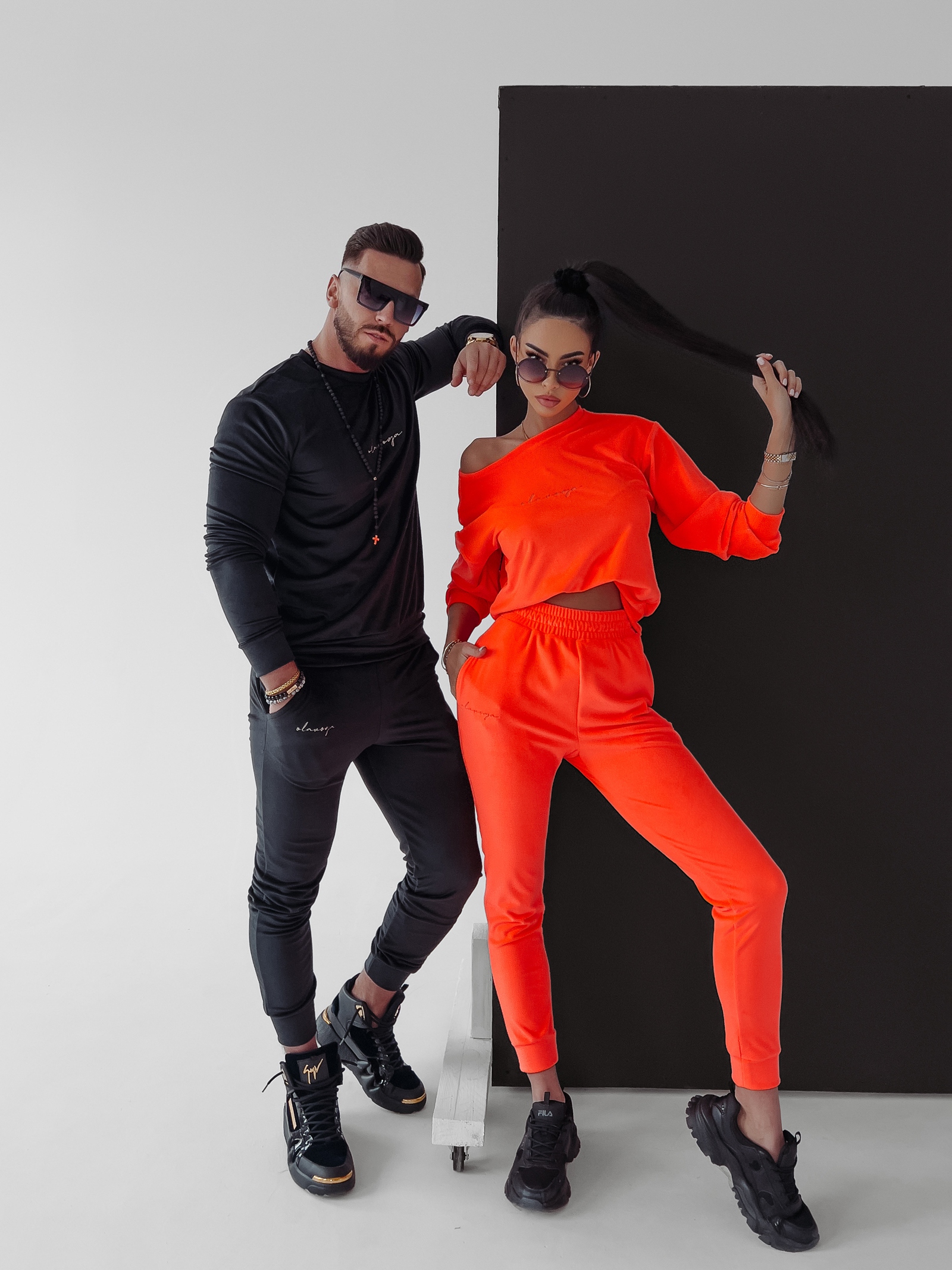 Komplet męski casualowy Paul czarny