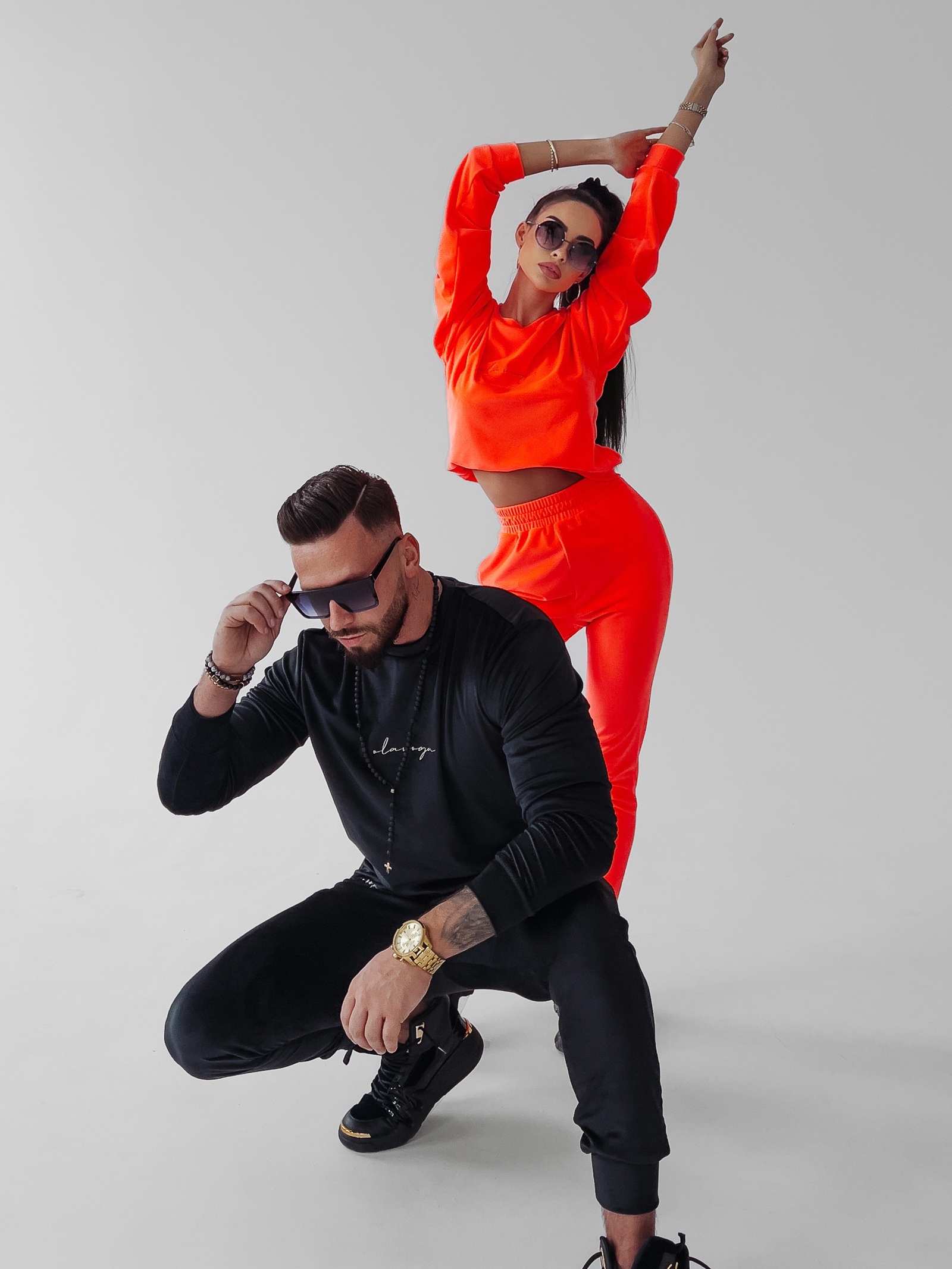 Komplet męski casualowy Paul czarny Komplet męski casualowy Paul czarny