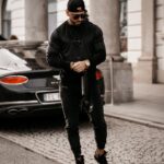 Komplet męski casualowy Paul czarny