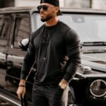 Komplet męski casualowy Paul czarny