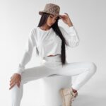 Komplet welurowy Clair Ola Voga ecru