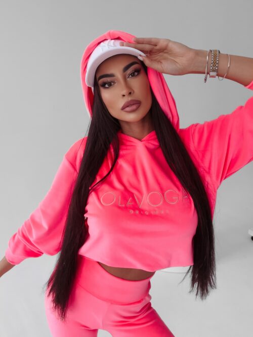 Komplet sportowy damski Lena Ola Voga neonowy różowy