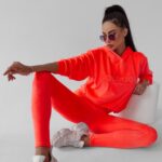 Komplet sportowy damski Lena Ola Voga neonowy pomarańcz