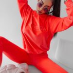 Komplet sportowy damski Lena Ola Voga neonowy pomarańcz