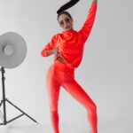 Komplet sportowy damski Lena Ola Voga neonowy pomarańcz