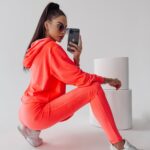 Komplet sportowy damski Lena Ola Voga neonowy pomarańcz