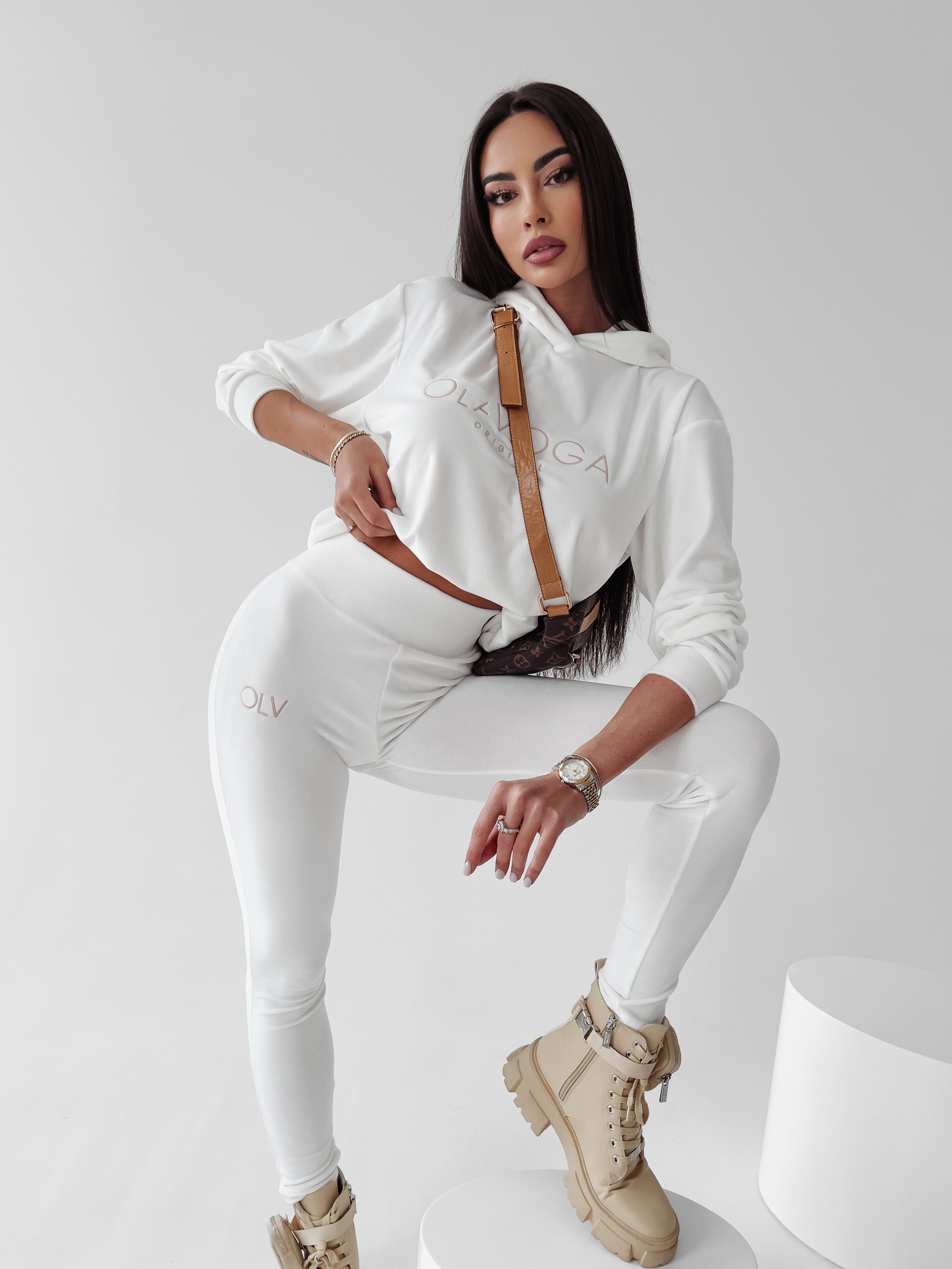 Komplet sportowy damski Lena Ola Voga ecru