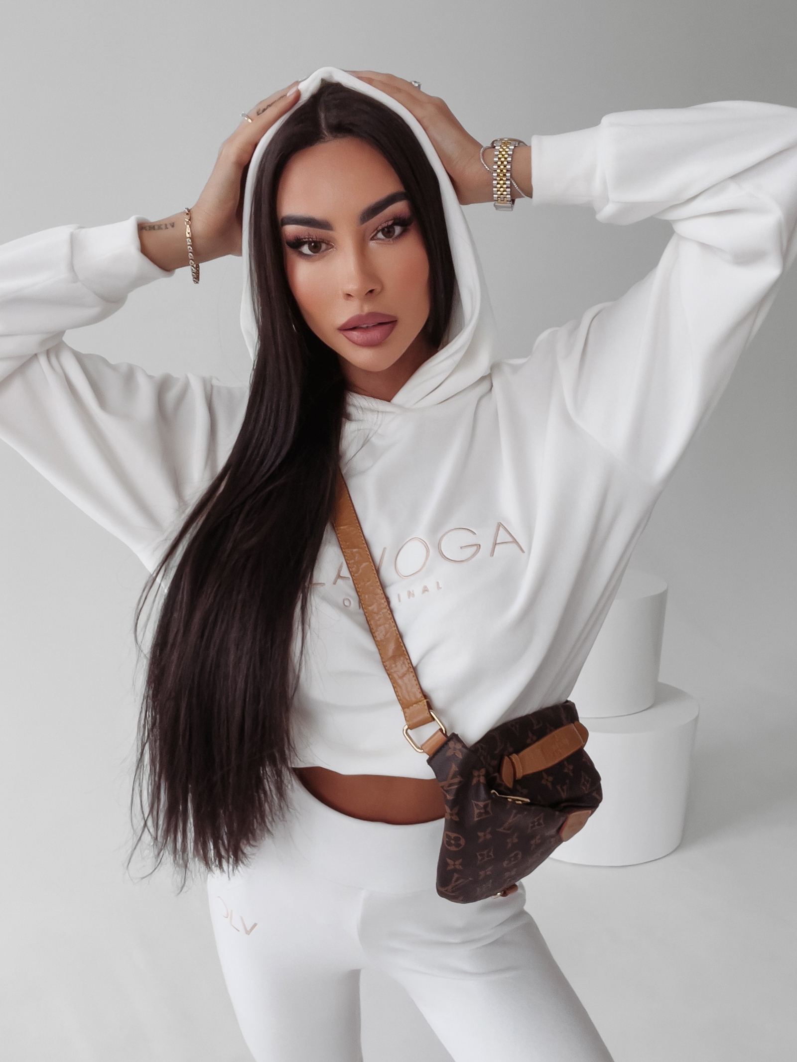 Komplet sportowy damski Lena Ola Voga ecru