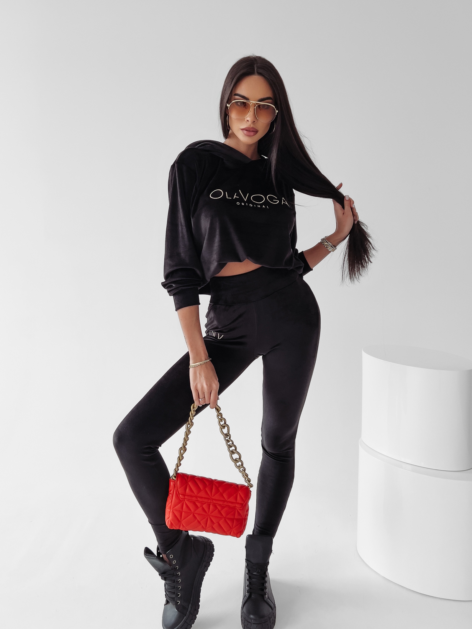 Komplet sportowy damski Lena Ola Voga czarny Komplet sportowy damski Lena Ola Voga czarny