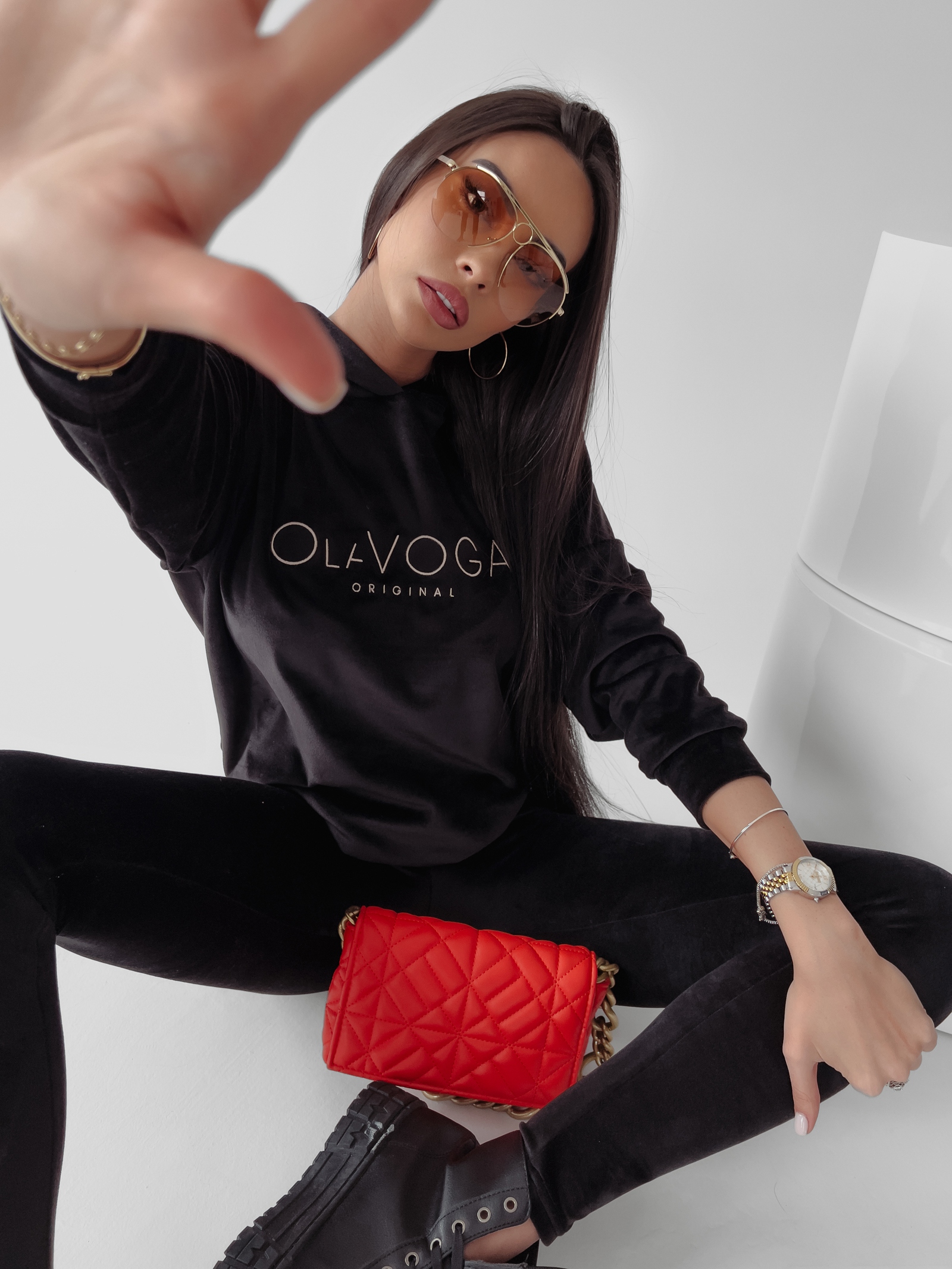 Komplet sportowy damski Lena Ola Voga czarny Komplet sportowy damski Lena Ola Voga czarny