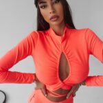 -wyprzedane-Komplet elastyczny Lidia Ola Voga neonowy pomarańcz