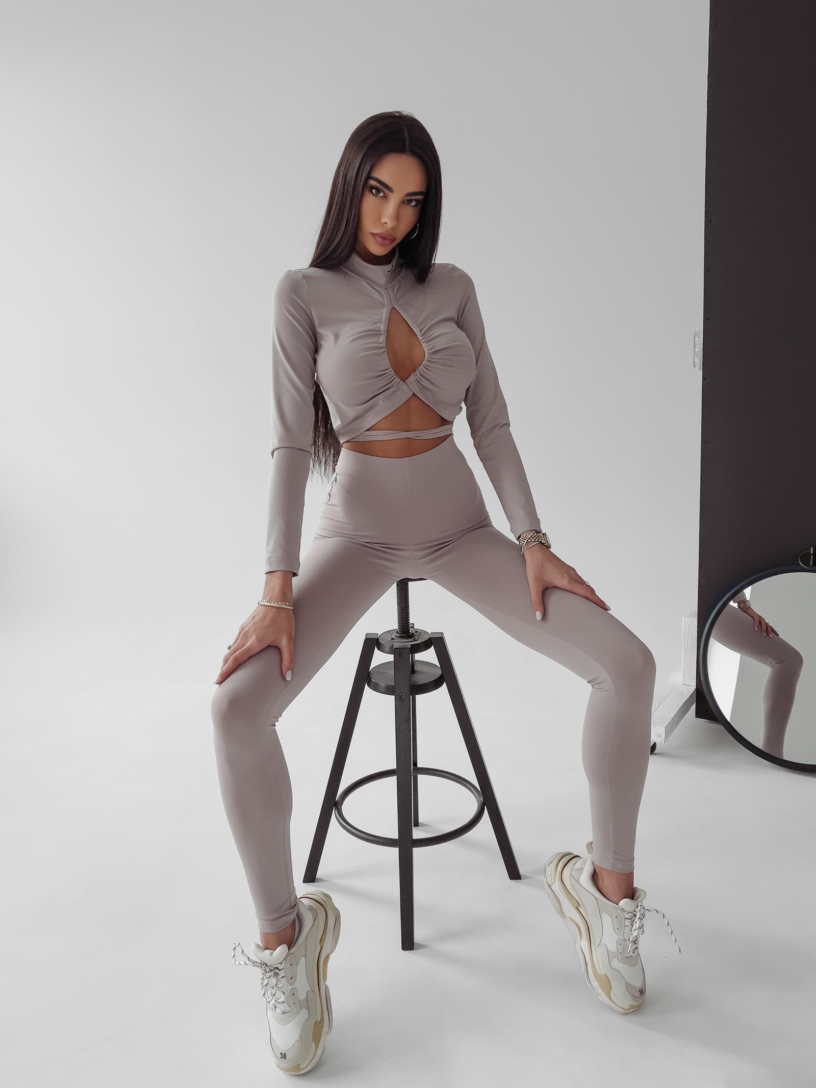 Komplet elastyczny Lidia Ola Voga beżowy