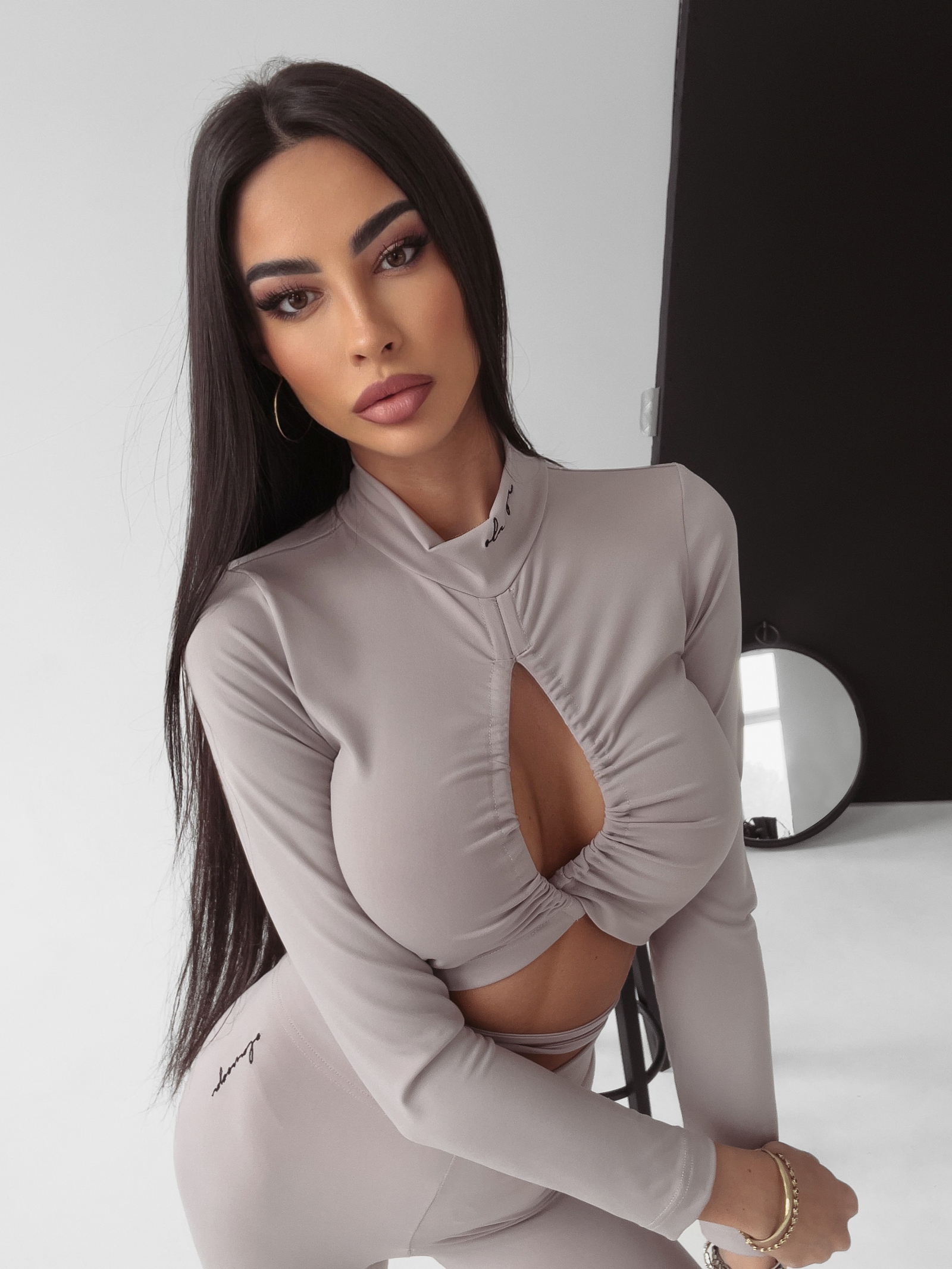 Komplet elastyczny Lidia Ola Voga beżowy