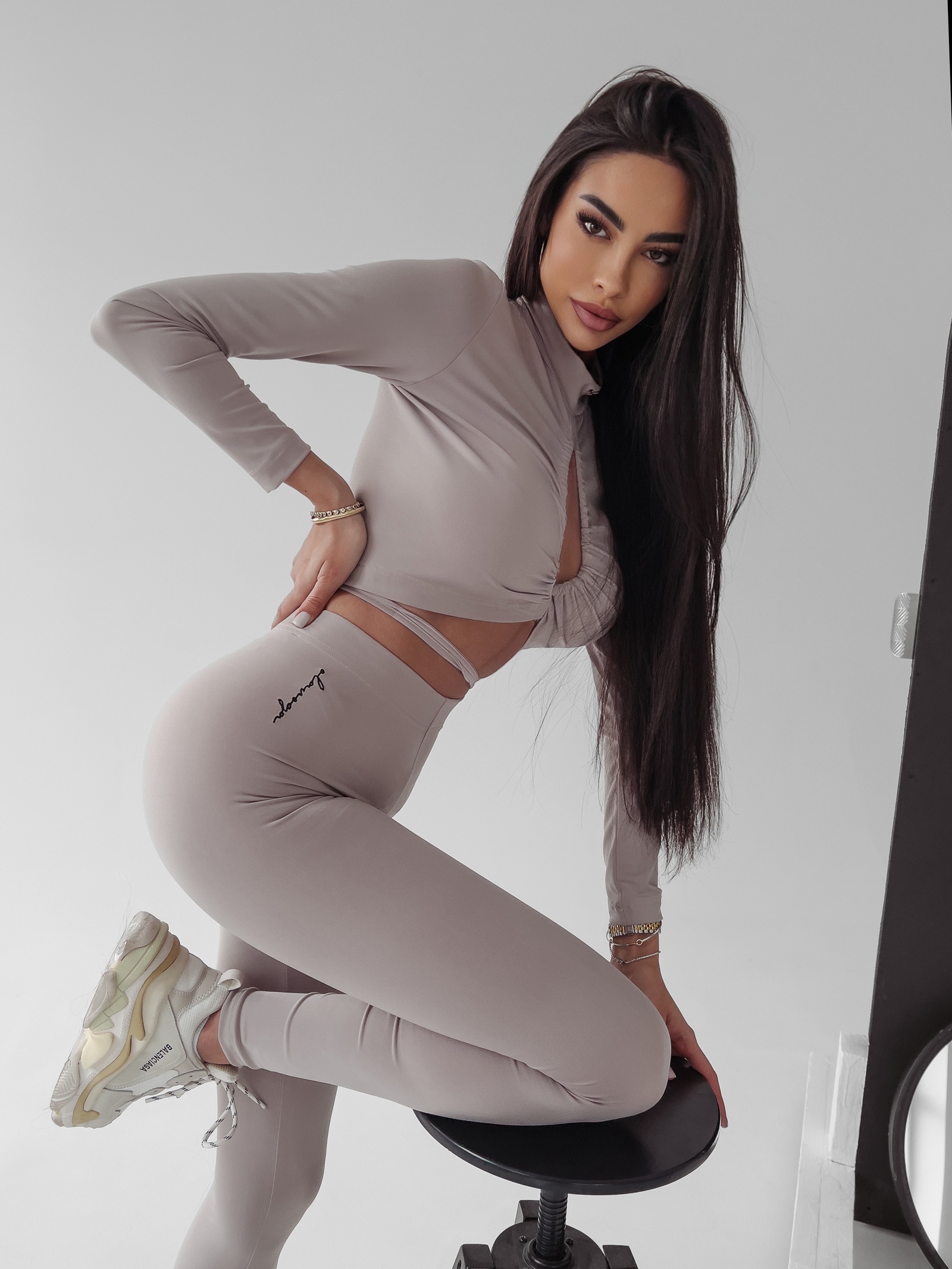 Komplet elastyczny Lidia Ola Voga beżowy