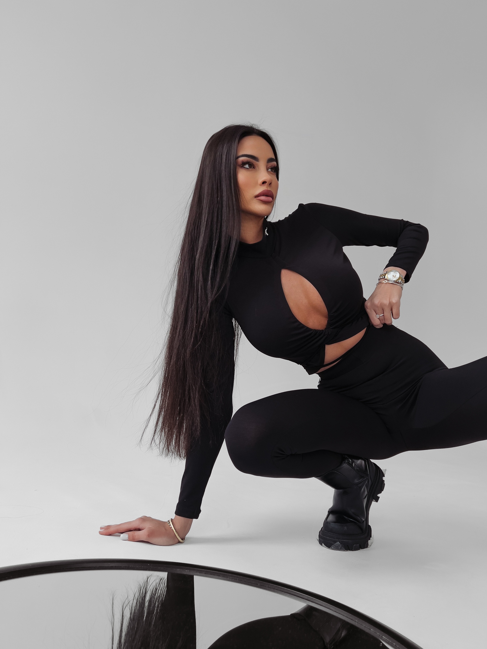 Komplet elastyczny Lidia Ola Voga czarny