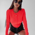 Body prążkowane Jasmine Ola Voga neonowy róż