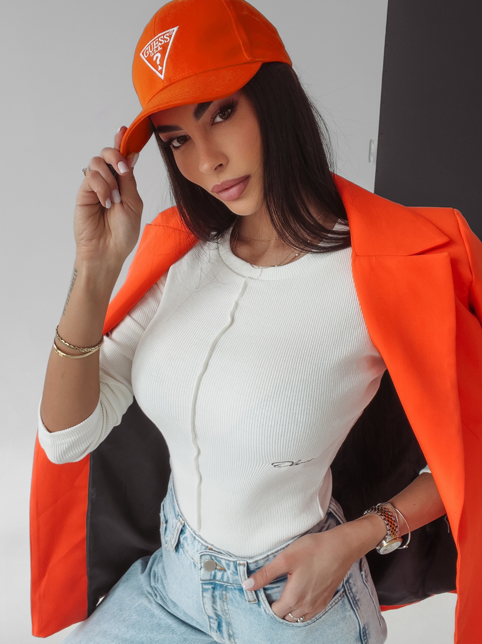 Body prążkowane Jasmine Ola Voga ecru