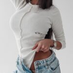 Body prążkowane Jasmine Ola Voga ecru