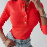 Body bawełniane Stacy Ola Voga neonowy róż