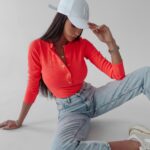 Body bawełniane Stacy Ola Voga neonowy róż