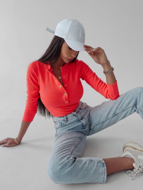 Body bawełniane Stacy Ola Voga neonowy róż