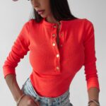 Body bawełniane Stacy Ola Voga neonowy róż