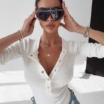 Body bawełniane Stacy Ola Voga ecru