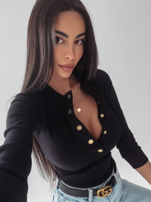 Body bawełniane Stacy Ola Voga czarne