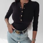 Body bawełniane Stacy Ola Voga czarne