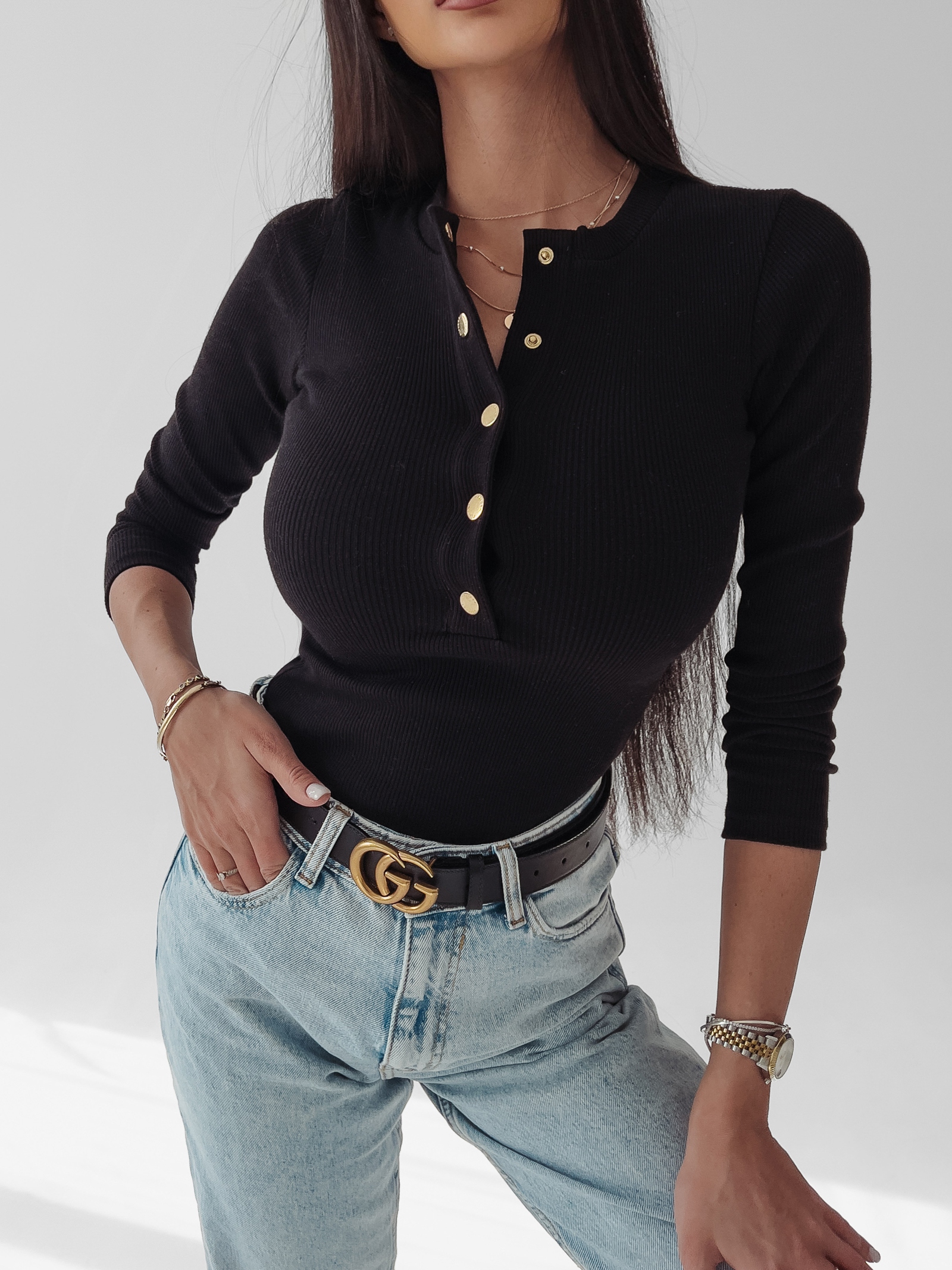 Body bawełniane Stacy Ola Voga czarne Body bawełniane Stacy Ola Voga czarne