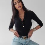 Body bawełniane Stacy Ola Voga czarne